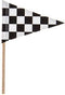 Checkered Flag Race Car Cupcake Toppers Food Picks Party Black White Pack of 24...