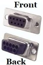 D-Sub Connector Crimp Unshielded Plastic Hood DIY Kit (DB9, Female)...