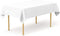 Pomp White 60" x 102" Inch Premium Polyester Tablecloth | Wrinkle + Stain Resistant Easy Care Fabric | Fits 6FT Rectangle Table...