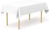 Pomp White 60" x 102" Inch Premium Polyester Tablecloth | Wrinkle + Stain Resistant Easy Care Fabric | Fits 6FT Rectangle Table...