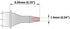 Thermaltronics M6CH178 Chisel 30deg 1.0mm (0.04in) interchangeable for Metcal STTC-025...