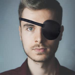 2PCS Eye Patches, Soft Medical Eye Patch Adjustable Amblyopia Lazy Eye Patches, Pirate Eye Patches for Kids and Adults, 2 Color...