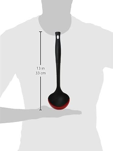 Le Creuset Revolution Bi-Material Ladle, 12" x 3.5", Cerise...