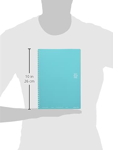 KOKUYO D Shaped Soft Ring Notebook, 6mm ruled w/dot-lines, 36 Lines, 40 Sheets, B5, Light Blue, Japan Import (SU-SV301BT-LB)...