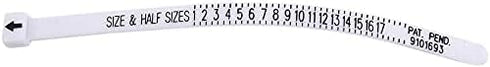 1Pc White Finger Measuring Belt Jewelry Measurement Plastic Unisex Ring Sizer Supplies,United States Attractive Design?Jewelry Sizers and Mandrels...
