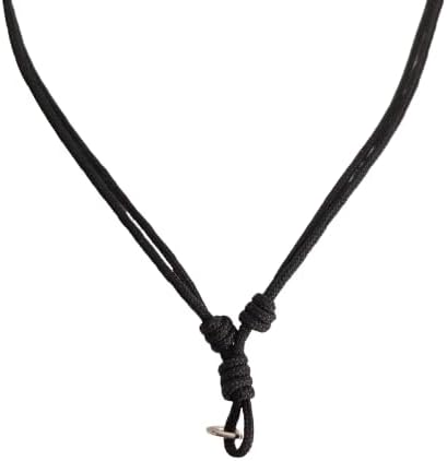 10 pcs Thick 1.5 MM. Black Umbrella Cord Rope Handmade craft Adjustable Necklaces With metal Loop Amulet Boho Fashion Accessory For Unisex, Gift S...