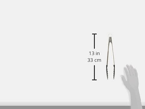 Cuisipro 12" Non stick Locking Tongs, gray and black...