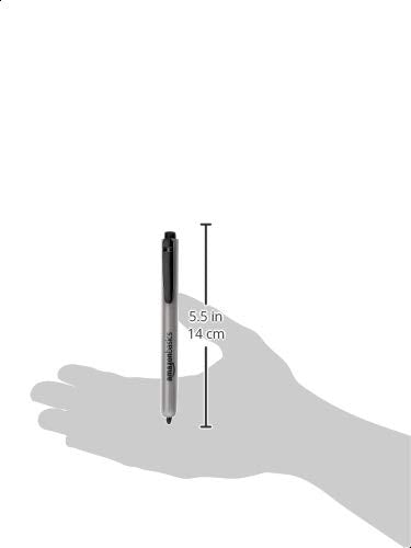 Amazon Basics Retractable Permanent Markers - Black, 12 Count...