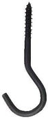 TD Designs Utility Hook 4" Wrought Iron Black Heavy Duty Ceiling Wall Hooks Screw in (3 Pack)...