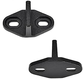 Barn Door Floor Guides, 2 Pack Sliding Door Bottom Guide Floor Mount, T Shape Track Guide Hardware, Black...
