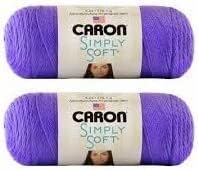 Bulk Buy: Caron Simply Soft Yarn Solids (2-Pack) (Grape)......