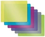 Better Kitchen Products Flexible Plastic Cutting Board Mats, Set of 6, Textured, 6 Vivid, Translucent Colors Assorted...