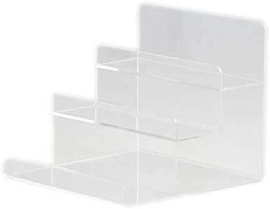 Acrylic Wallet Display Stand Holder Acrylic Jewelry Display Riser Shelf Showcase Fixtures (3-tier)...