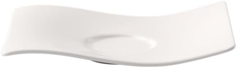 Villeroy & Boch New Wave Tea Cup Saucer, 7 x 6 in, Premium Porcelain, White...