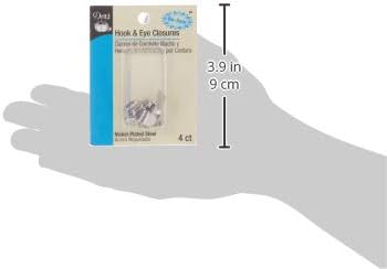 Dritz No-Sew Hook & Eye Closures, 4 Sets, Nickel...