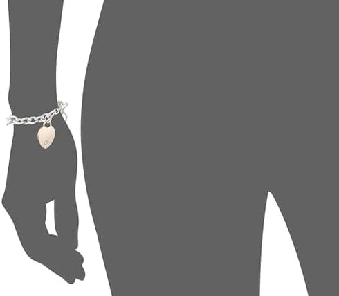GUESS "Basic" G Logo Heart Link Bracelet...