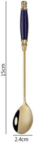 Iced Tea Spoons set, Ice Cream Spoon, Creative Ceramic Handles Cocktail Stirring Spoons, Premium Food Grade Stainless Steel(Pack of 4)...