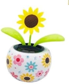 1Pc Sunflower Solar Dancing Decor for Car, Solar Decors,Solar Powered Swinging Animated Dancer Decor Office Desk Car, Funny Ornaments, Solar Power...