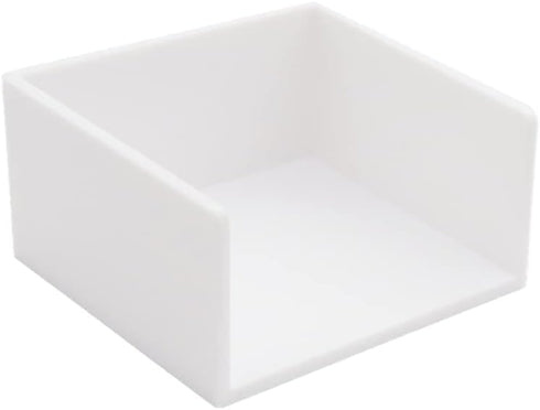 White Sticky Notes Holder, 3x3 Inch Memo Holder, Sticky Notes Cube Dispenser, PS Notepad Organizer for Home and Office Desk Organization...