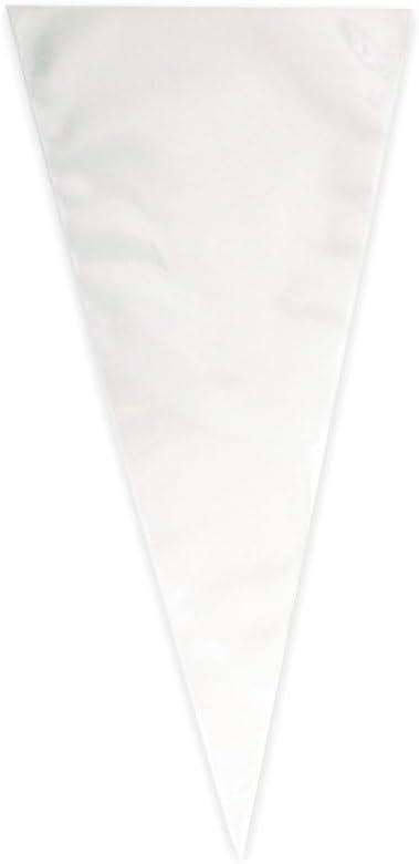 Clear Cellophane Cone Bags - Pack Of 25 - Large & Transparent Packaging For Treats, Gifts & Parties...
