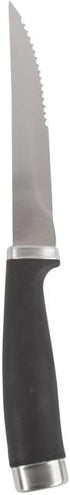 Core Kitchen Set of 6 Essential Grip Steak Knives - Black...