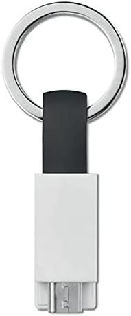 BoxWave Cable Compatible with Garmin inReach Mini - Micro USB Keychain Charger, Key Ring Micro USB Cable - Jet Black...