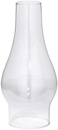 B&P Lamp® 3 Inch Base by 8 1/2 Inch Height Clear Glass Oil or Kerosene Lamp Chimney...