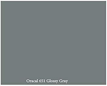 12" x 10 ft Roll of Glossy Oracal 651 Gray Adhesive-Backed Vinyl for Craft Cutters, Punches and Vinyl Sign Cutters by VinylXSticker...