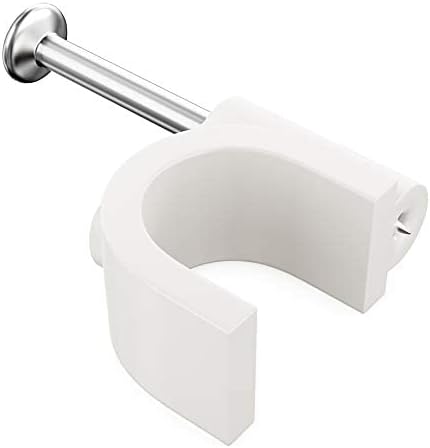Pro-Grade, Cable Clips with Steel Nails 5mm, 7mm, 9mm Wire Holders and Tacks 100 Per Size. Durable, Easy Install, UV Resistant Plastic Clips to Or...