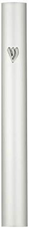 A&S Mezuzot Alumium Mezuzah Case in Silver Shin Design Weatherproof Door Mezuza Judaica Art for Home Blessing (Silver, 5 Inches)...