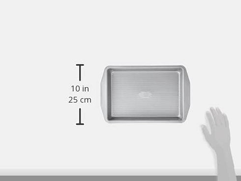 USA Pan 1110RC-3-ABC-1 American Bakeware Classics 9 x 13-Inch Rectangular Lasagna, Cake and Brownie Pan, Aluminized Steel...