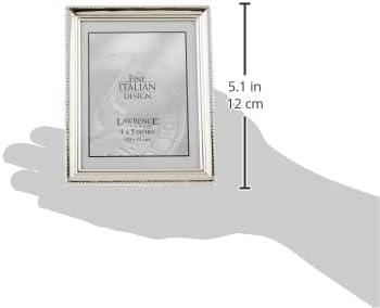 Lawrence Frames 11645 Polished Silver Plate 4x5 Picture Frame - Bead Border Design...