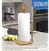Greenco Counter Top Bamboo Paper Towel Holder, Perfect for Kitchen & Bathroom Organization & Decor...