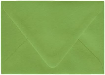 Gumdrop Green A1 Euro Flap Envelopes, 3 5/8 x 5 1/8 inches, Set of 10, Made from Pop-Tone Paper...