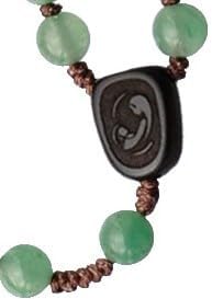 IHM Imports Sine Cera Green Jade/Jujube Wood 5 Decade Catholic Rosary, Laser Engraved Crucifix/Double-sided Centerpiece, Smooth 6mm Beads...