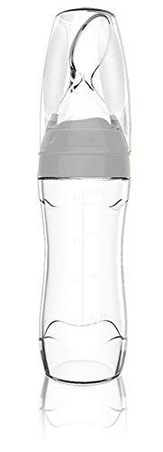 Haakaa Silicone Baby Food Feeding Spoon (Grey)...