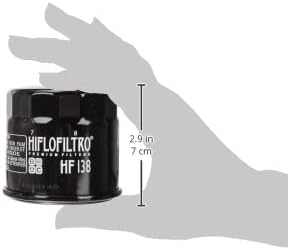 HiFloFiltro HF138 Black Standard Premium Oil Filter, Single...