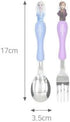 Frozen Fork and Spoon Flatware Set with Elsa and Anna on the Top...