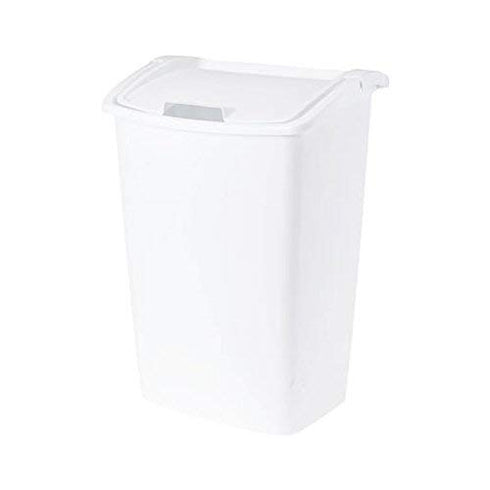 Rubbermaid,White Dual-Action Swing Lid Trash Can, 11.25 Gallon, for Home/Kitchen/Bathroom/Garbage...