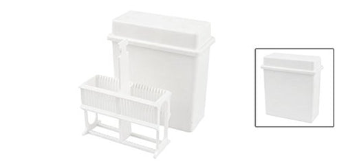 uxcell A14031200ux0237 Plastic Covered 24 Slots Staining Jar Rack White for Microscope Slides...