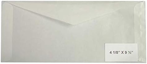 100#10 Glassine Envelopes measuring 4 1/8" x 9 1/2"...