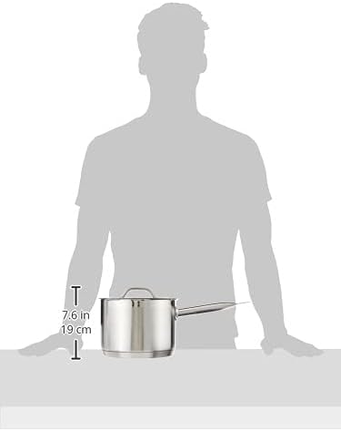 Winco Heavy-Duty Stainless Steel Sauce Pan with Cover, 4.5 Quart...
