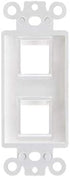 Cmple - 2 Port Decorator Wall Plate Insert, 1-Gang Keystone Wall Plate, Standard Keystone Jack Single Gang Wall Plate - White...