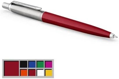 Parker Jotter Originals Ballpoint Pen, Classic Red Finish, Medium Point, Blue Ink, 1 Count...