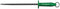 Sharpening Steel, SS, Smooth, 10 In, Green...