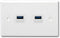 Halokny USB 3.0 Wall Plate,2 Port USB 3.0 Keystone Jack. USB 3.0 Female to Female Keystone.for Charging and Data Transfer, White(2Port USB 3.0)...