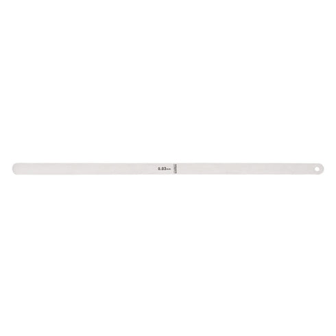 Starrett Tempered Steel Thickness Gage or Feeler Stock with Rounded Ends - Ideal for Carpenters and Home Improvement - .03mm Thickness, 30cm Lengt...