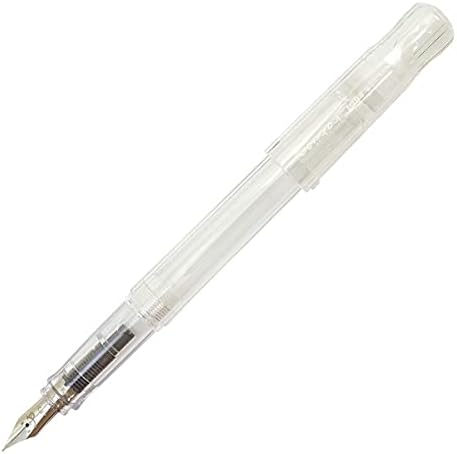 Kakuno Pilot Fountain Pen Fine Print Transparent Body Black Ink FKA-1SR-NC with 5 Blue Black Refill and Original Stylus Ballpoint Touch Pen......