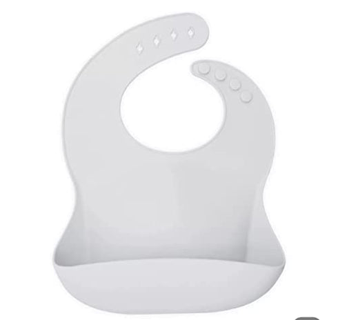 Silicone Baby Bib BPA Free Easy Clean up (Set of 3) (Green, Brown, Gray)...