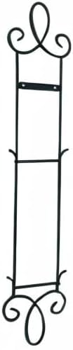 TRIPAR Augusta Narrow Vertical Plate Rack, Black Display (2 Tiers) - Lightweight & Durable - Contains 2 Non-Adjustable Brackets - Elegantly Displa...